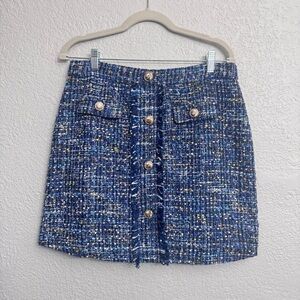 NWT Walter Baker Iliana Aurora Tweed Skirt Size 12